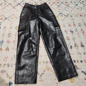 Wilfred Black Faux Leather Pants